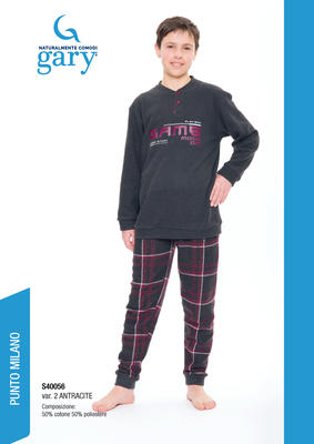 PIGIAMA RAGAZZO M/L S40056 Tellini S.r.l. Ingrosso Abbigliamento